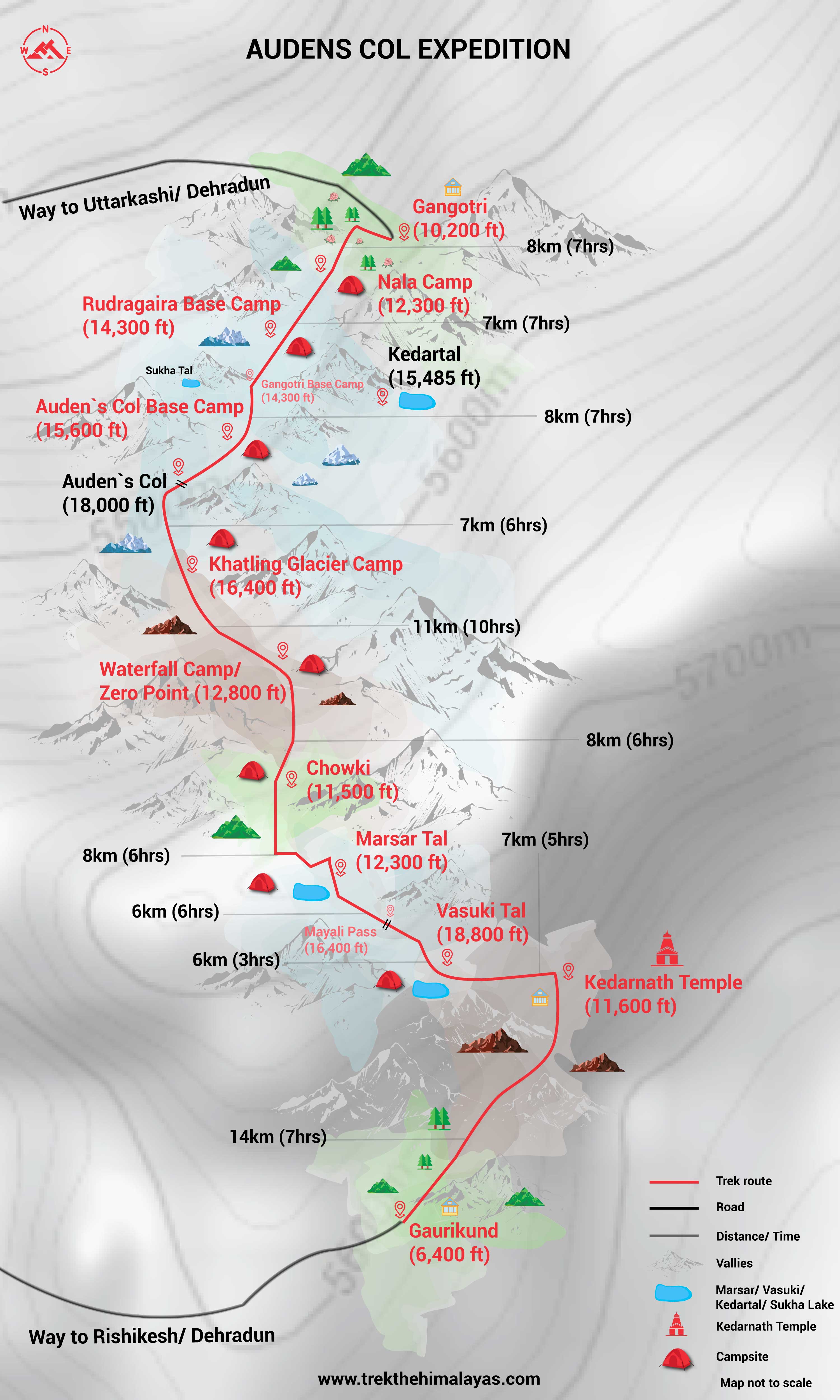 Auden's Col Expedition Maps